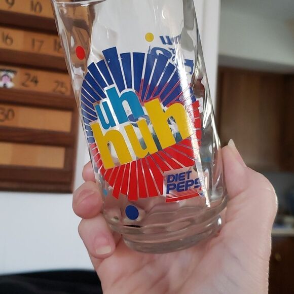 Vtg 1990s Diet Pepsi Glass Ray Charles "Uh Huh" "You Got The Right One Baby - Picture 1 of 10